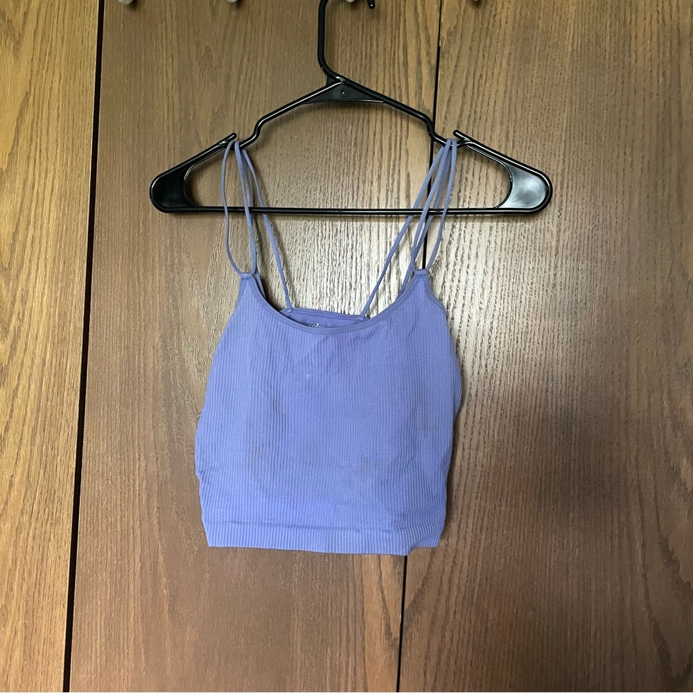 Colsie Blue Sleeveless Fitted Camisole Top